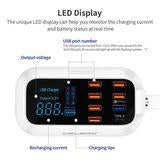 LED Display Multiple USB Charger with Smart Charging Technology