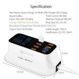 LED Display Multiple USB Charger with Smart Charging Technology